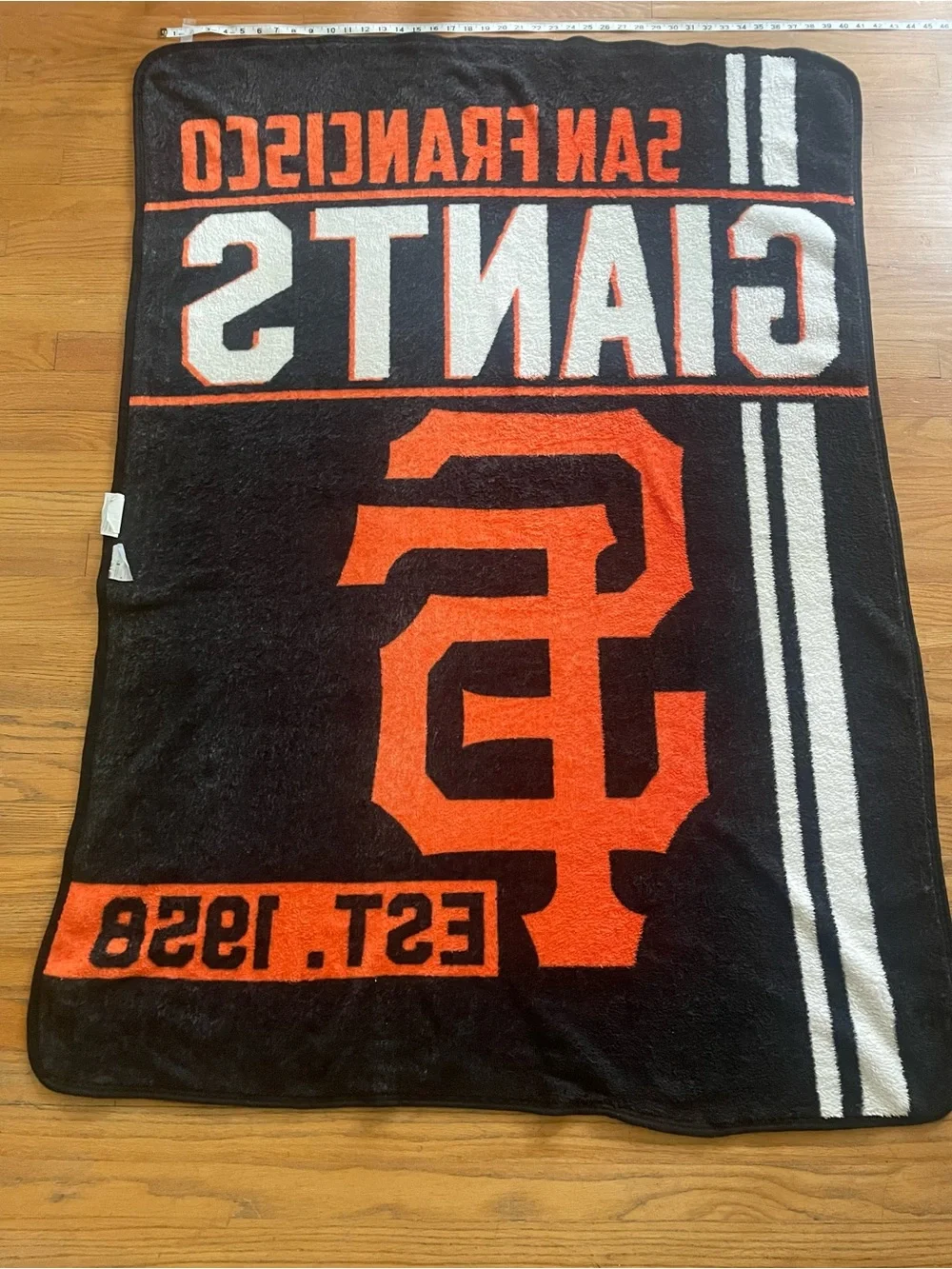 San Francisco Giants Black & Orange Plush Throw